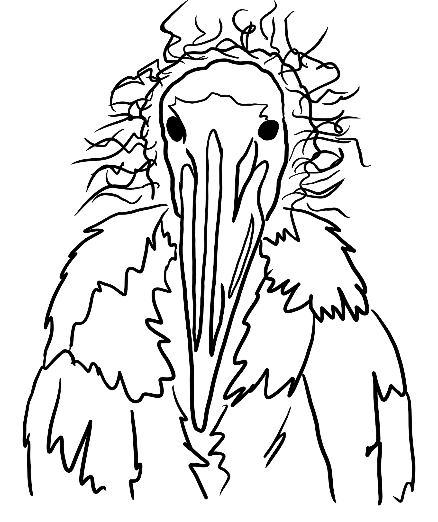 Ugly marabou stork